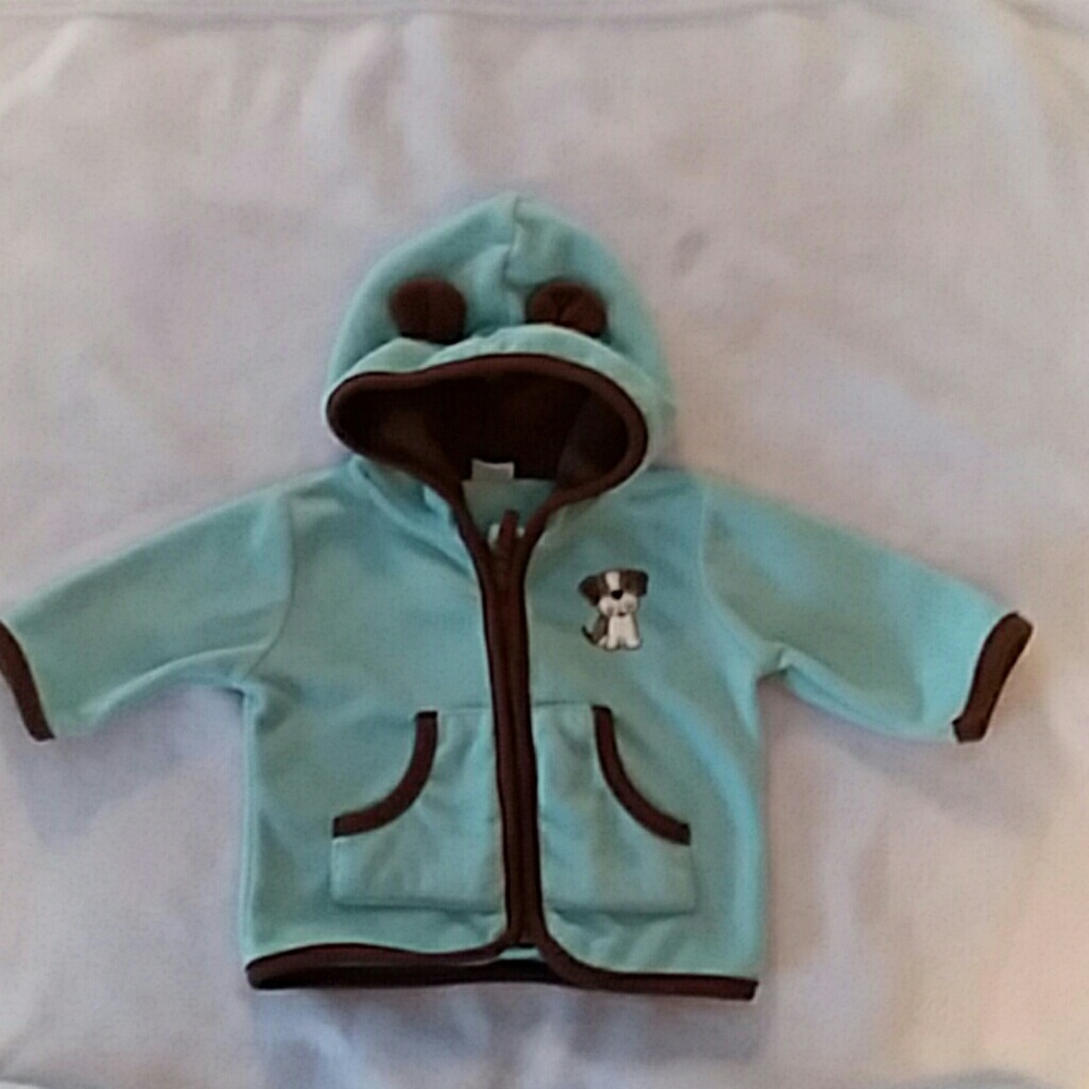 Carter's dog ear jacket with a dog on front